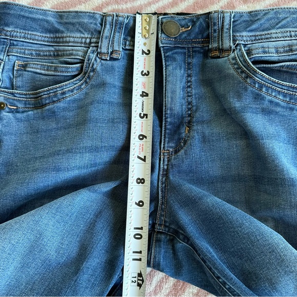 Democracy Ab Technology Mid Rise Stretch Slimming Ankle Jeans Med Wash Sz 12 - Picture 5 of 7